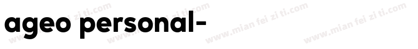 ageo personal字体转换